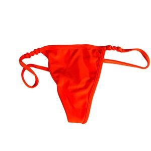 Latin Angel VTG Neon Orange Dancewear Clubwear Bikini Bottom G-String L NEW